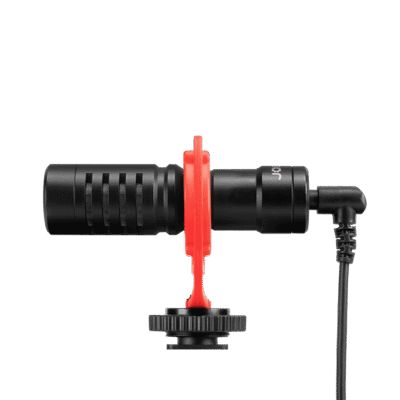 JOBY Wavo 3.5 Jack Wired Microphone with Safety Locking Disk (Black & Red)