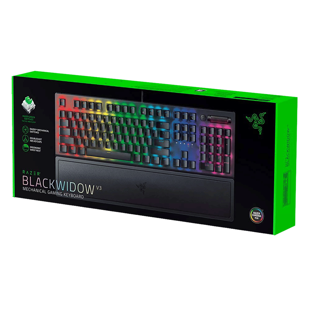 RAZER BlackWidow V3 Wired Gaming Keyboard with Backlit Keys (Ergonomic Wrist Rest, Black) - Image 6