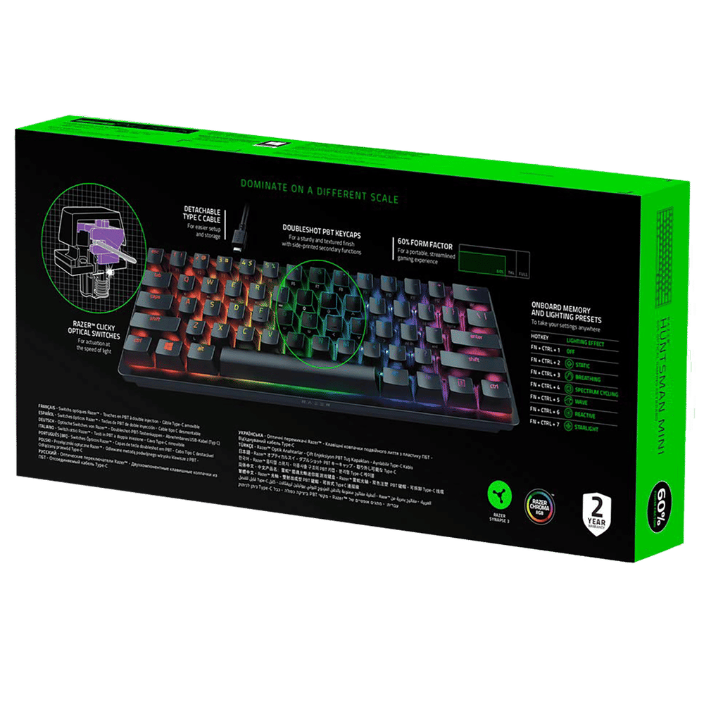RAZER Huntsman Mini Wired Gaming Keyboard with Backlit Keys (Linear Optical Switch, Black) - Image 14