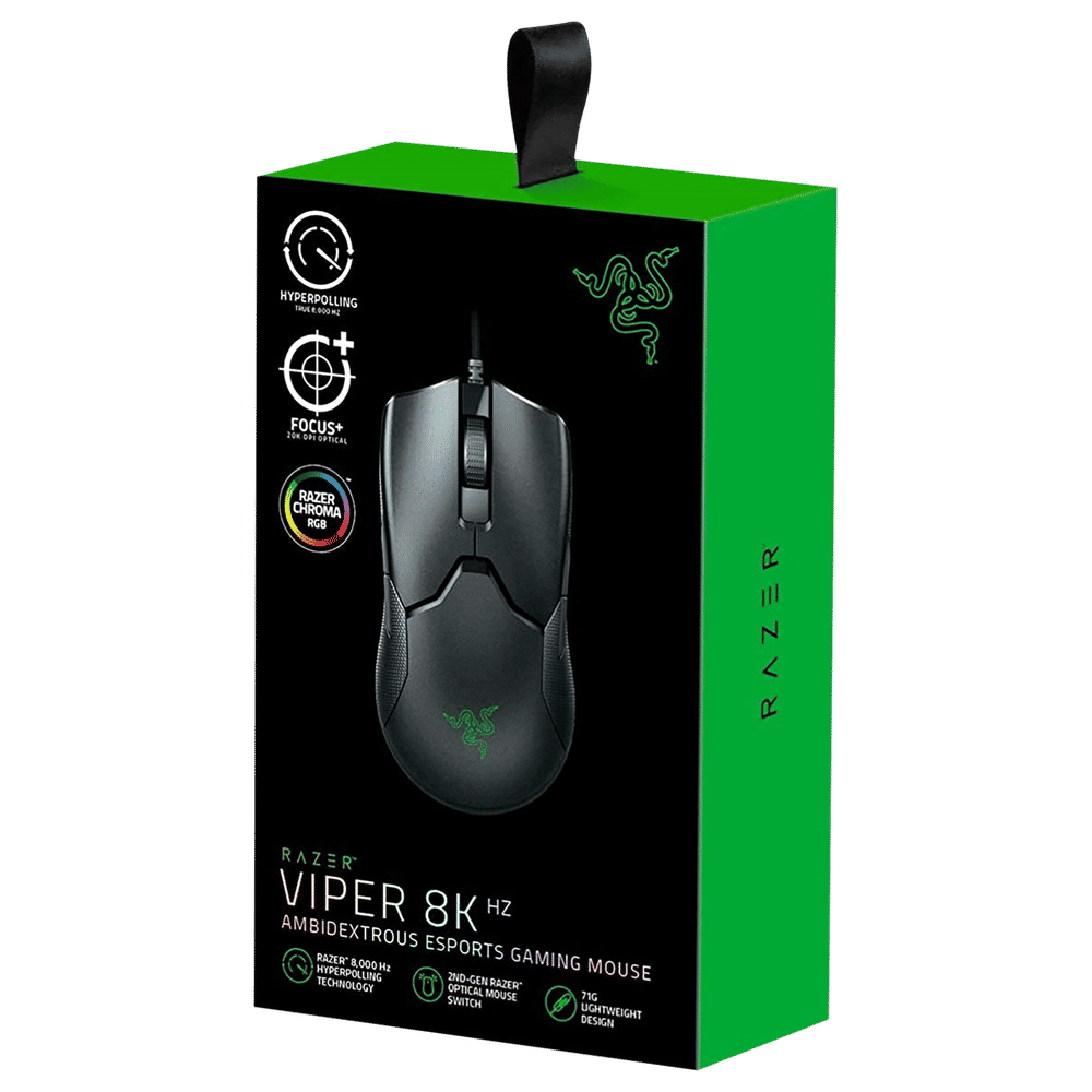 RAZER Viper 8KHz Wired Optical Gaming Mouse (20000 DPI, Lightsync RGB, Black) - Image 7