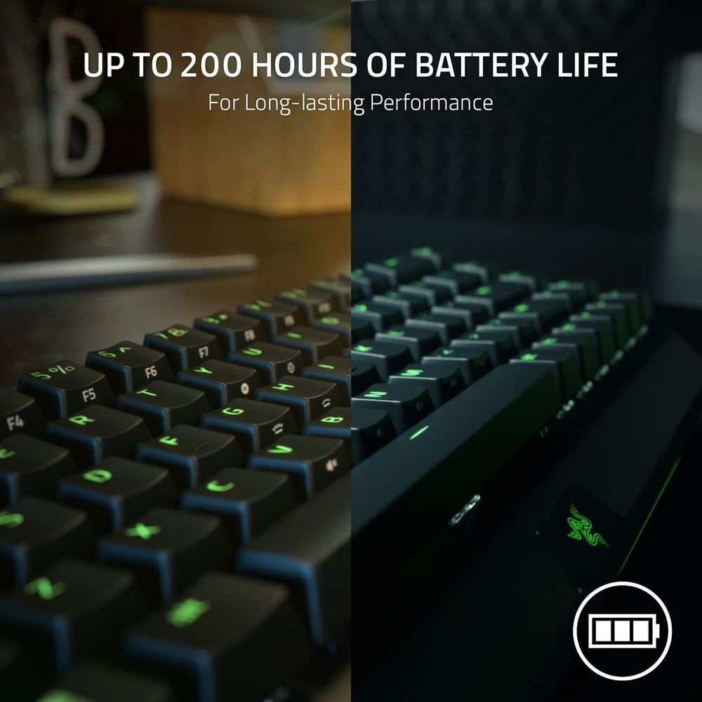 RAZER BlackWidow V3 Mini HyperSpeed Phantom Edition Bluetooth & 2.4GHz Wireless Gaming Keyboard with Multi Device Connectivity (N-Key Rollover, Black) - Image 6