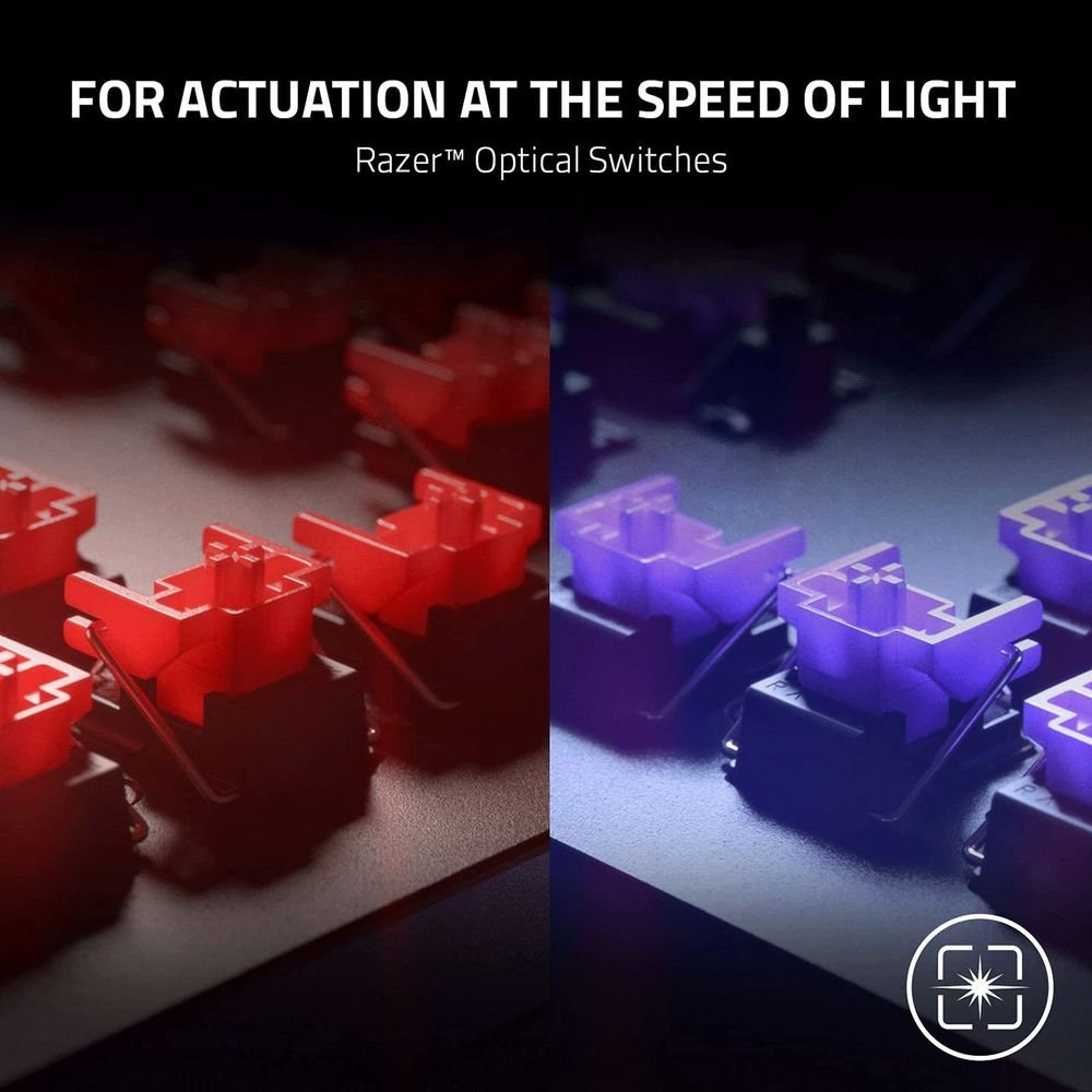 RAZER Huntsman V2 Wired Gaming Keyboard with Backlit Keys (Ergonomic Wrist Rest, Black) - Image 3