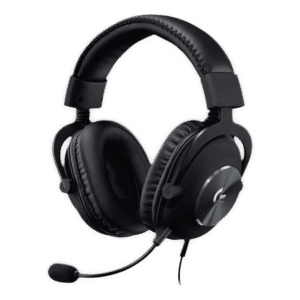 logitech Pro X 981-000820 Wired Gaming Headphone with Passive Noise Cancellation (Blue Voice Microphone Technology, Over Ear, Black)