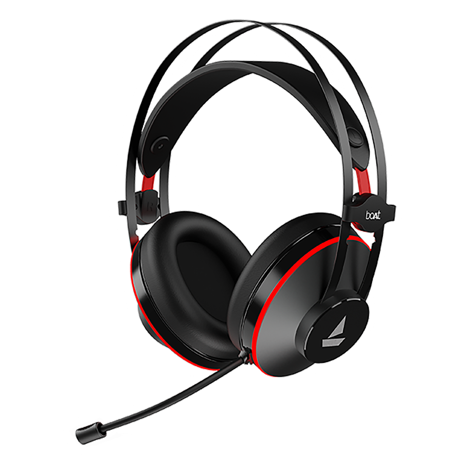 boAt Immortal 400 Wired Gaming Headphone with Environmental Noise Cancellation (Intelligent Denoising Mic, Over Ear, Black Sabre)