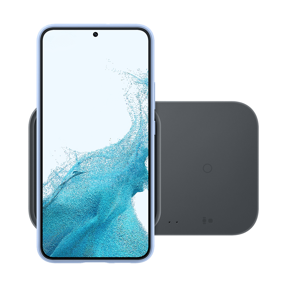 SAMSUNG Duo 15W 2-in-1 Wireless Charger for iOS, Android, Smart Watch (Adaptive Charging, Dark Gray) - Image 3