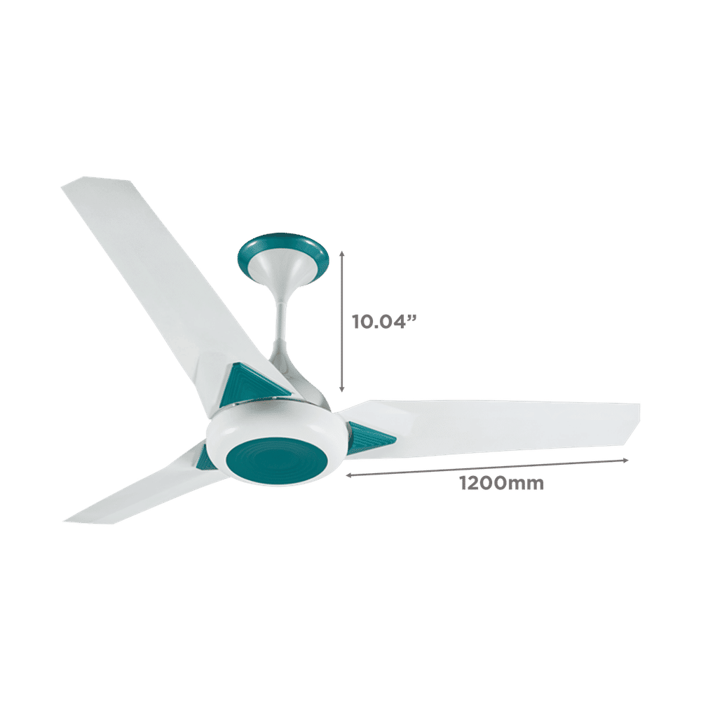 USHA Upsilon Plus 5 Star 1200mm 3 Blade BLDC Motor Ceiling Fan with Remote (Whisper Quiet Operation, White) - Image 2