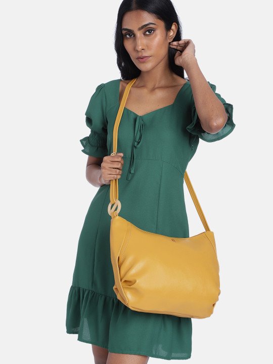 Baggit Yellow Structured Sling Bag - Image 9