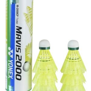 Yonex Mavis 2000 Green Cap Nylon Shuttlecock, Pack of 6 - Made in Japan