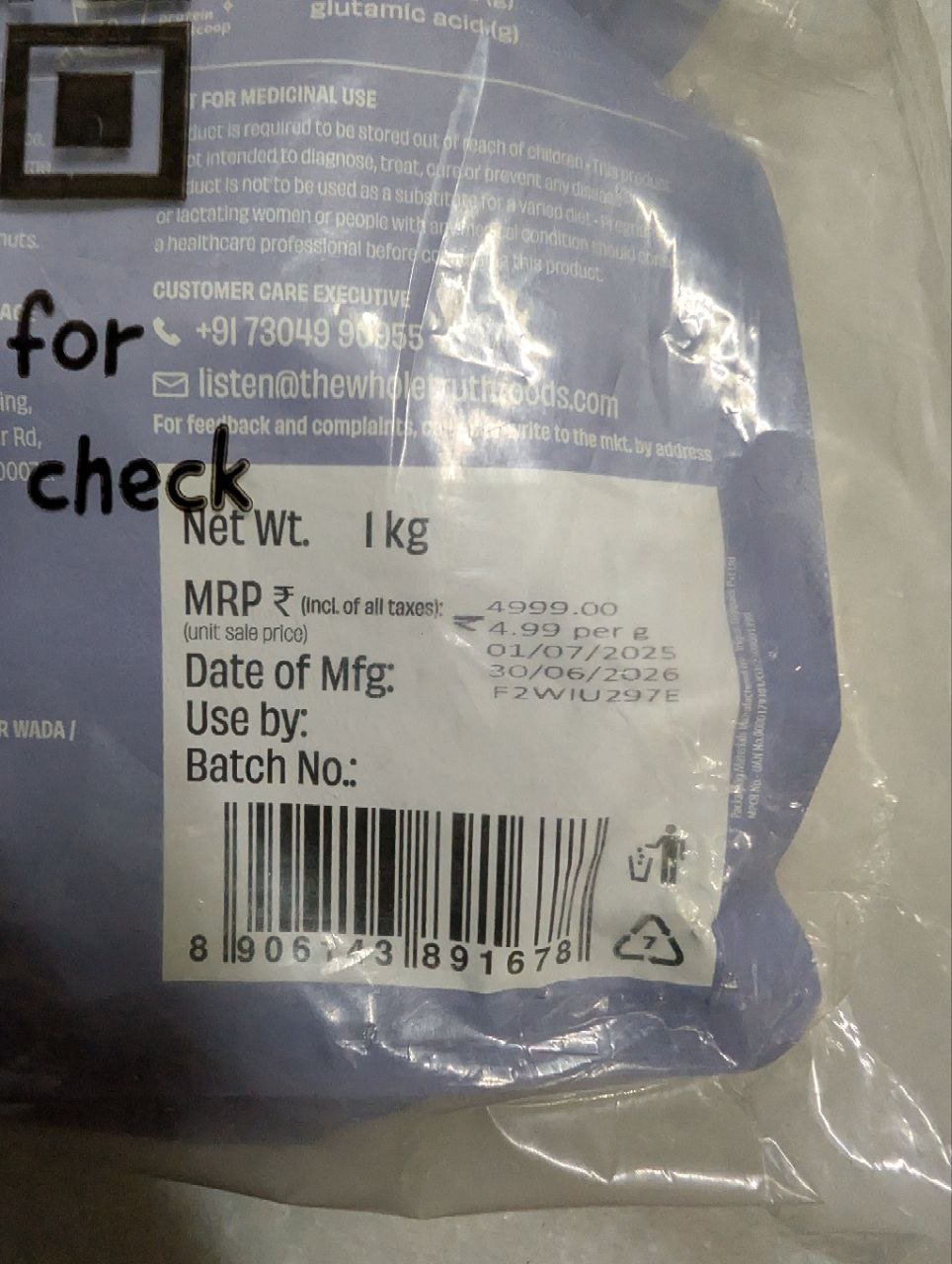 The Whole Truth Unflavoured Whey Protein Isolate (30g Protein Per Scoop) - Image 3