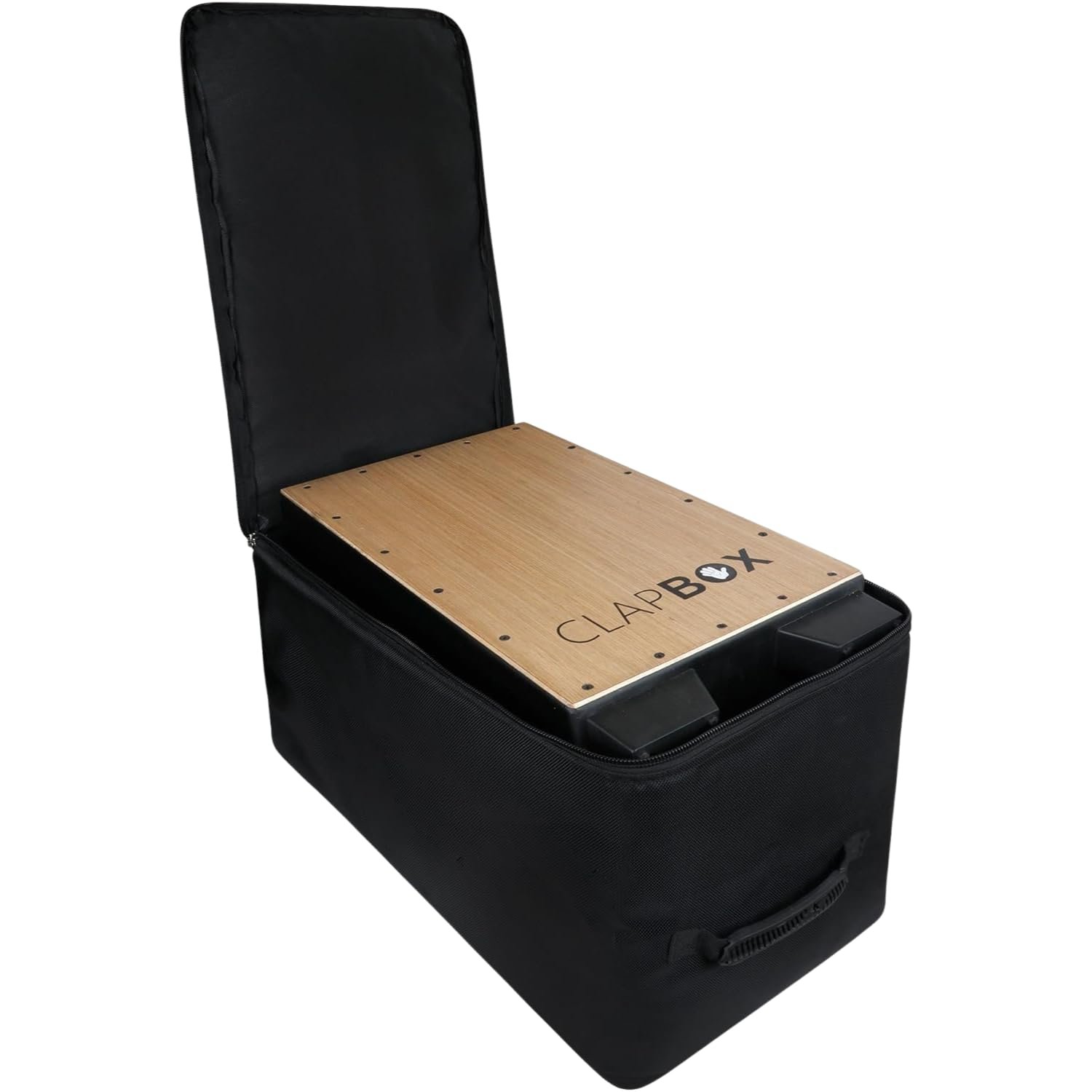Clapbox Cajon Bag - Universal Size for all Cajons, 10 mm Padding (H:50cm W:30cm L:30cm) - Standard Size, Cajon Gig Bag with Carry Handle and Shoulder Straps - Image 3