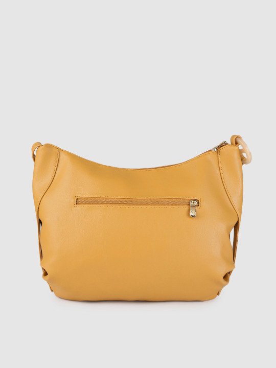 Baggit Yellow Structured Sling Bag - Image 4