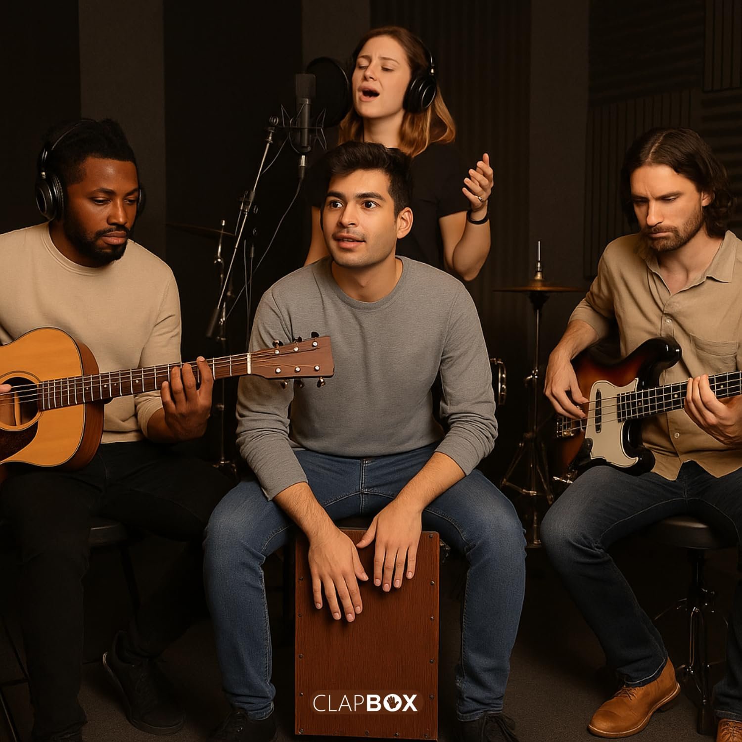 Clapbox Adjustable Snare Cajon CB65- Birch Wood, (H:50 W:30 L:30) - 3 Internal Snares - Image 10