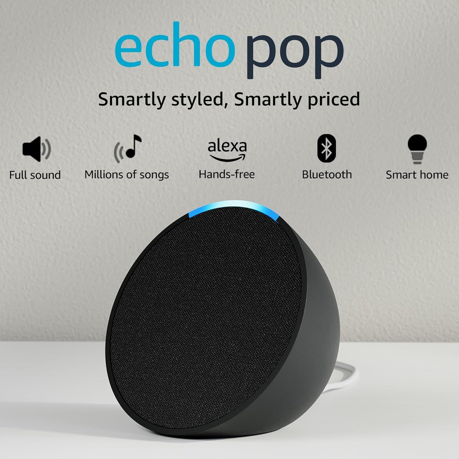 Amazon Echo Pop Smart Speaker - Wifi | Bluetooth Connectivity