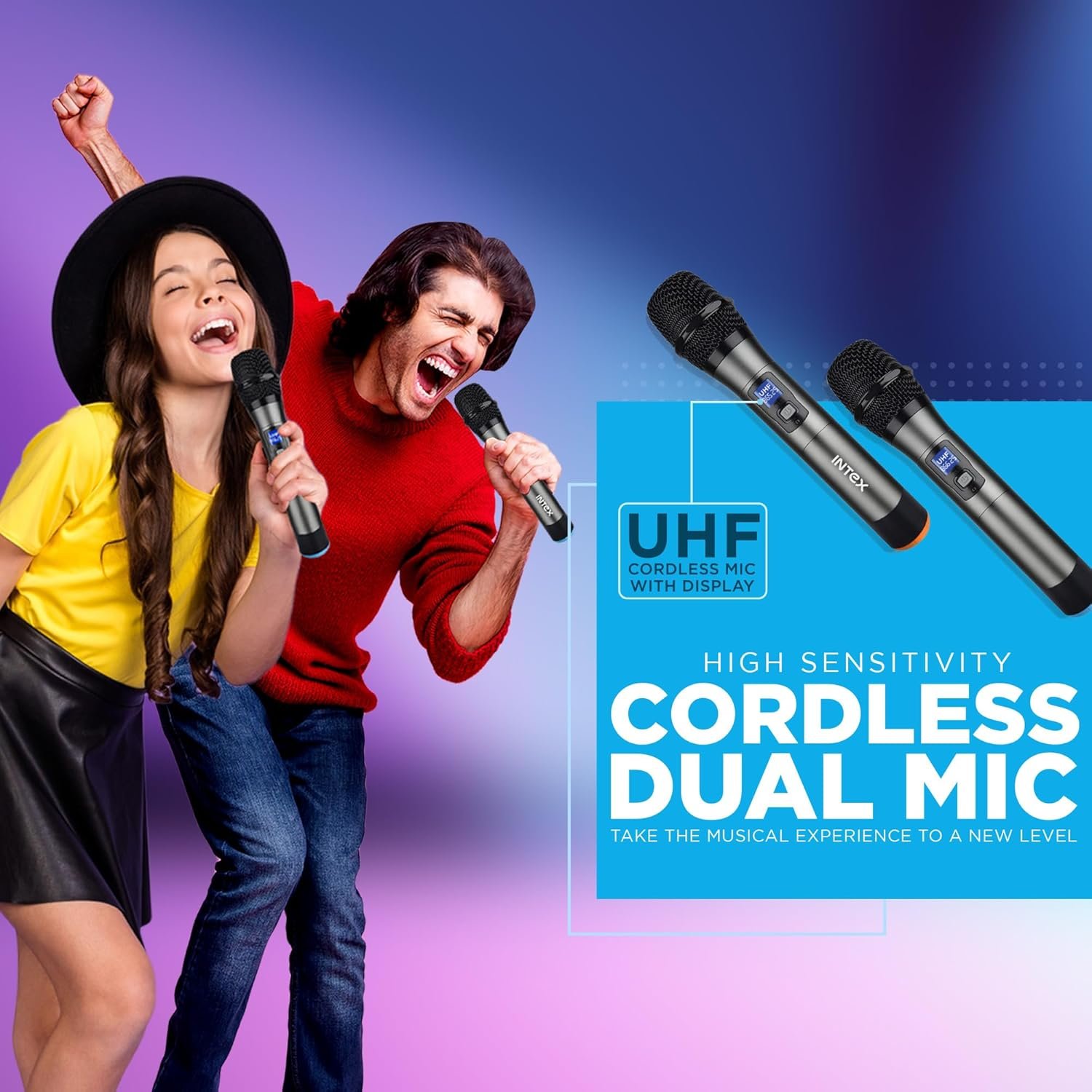 Intex TITAN1400 D Dual Tower Bluetooth Speaker 140W High Bass Home Audio System with Mic Aux USB FM Support LED Display and Remote Bluetooth Tower Speaker for TV Music and Party Use Black - Image 8