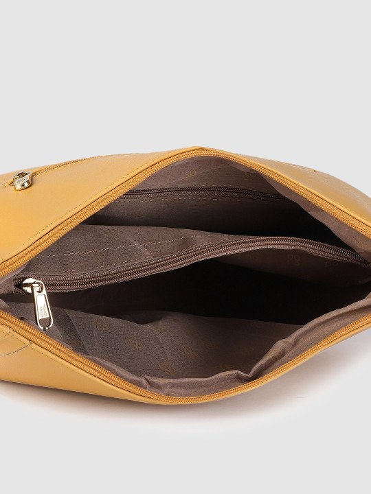 Baggit Yellow Structured Sling Bag - Image 5