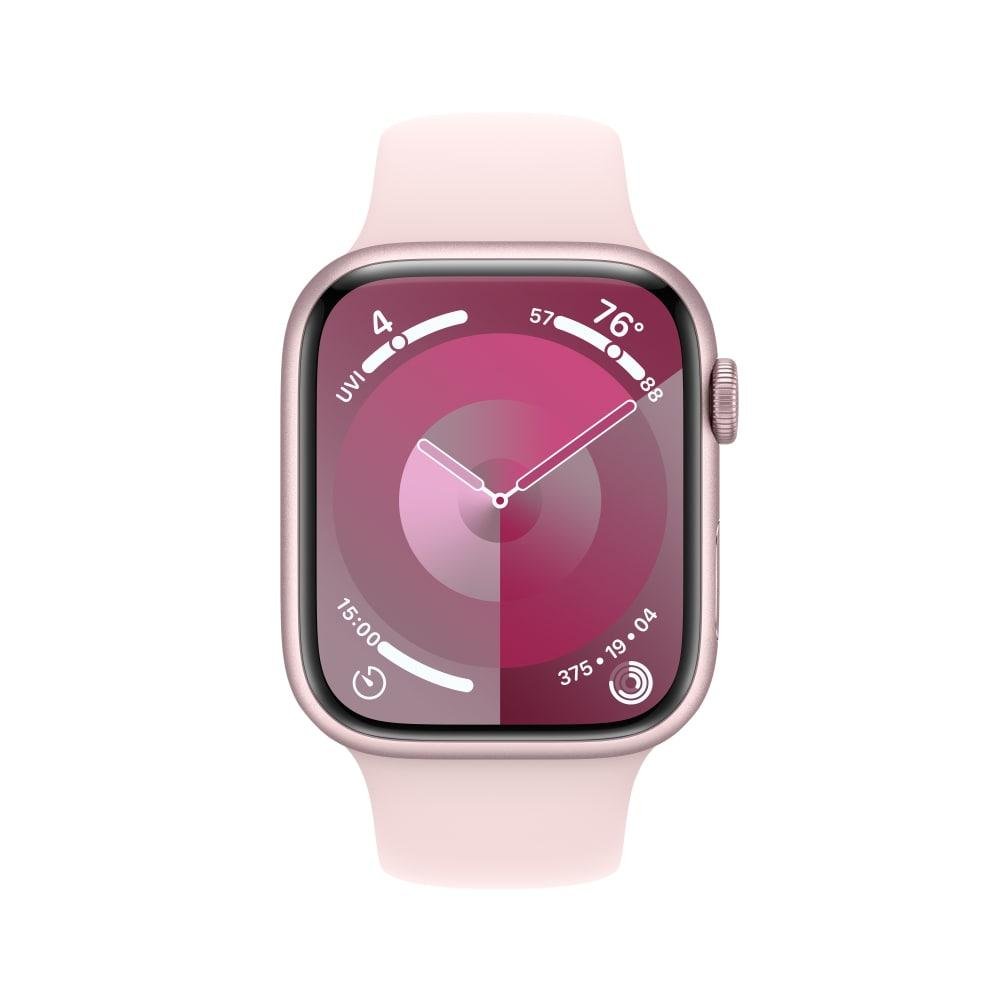 Apple Watch Series 9 GPS + Cellular 45mm Pink Aluminium Case with Light Pink Sport Band - M/L - Image 2