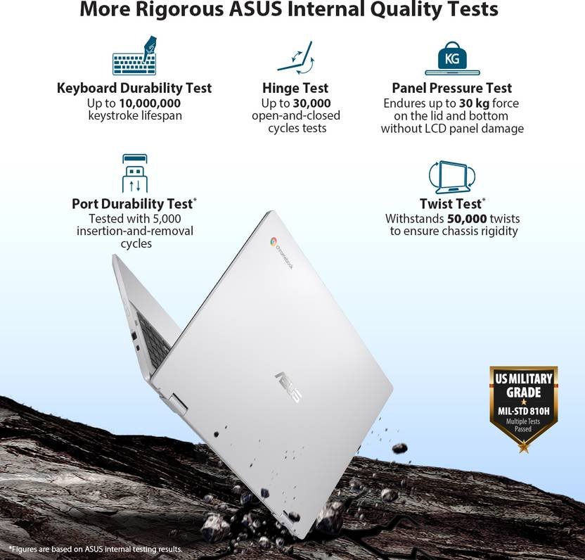 ASUS Chromebook Intel Celeron Dual Core N4500 - (8 GB/128 GB EMMC Storage/Chrome OS) CX1500CKA-NJ0395 Chromebook (15.6 Inch, Transparent Silver, 1.80 Kg) - Image 4