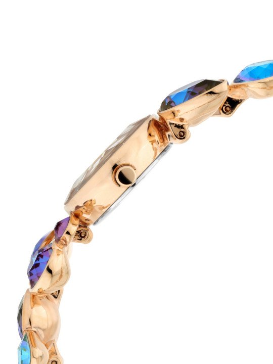 Titan Women Blue & Gold-Toned Analogue Watch with Finger Ring 95126WM01F - Image 2