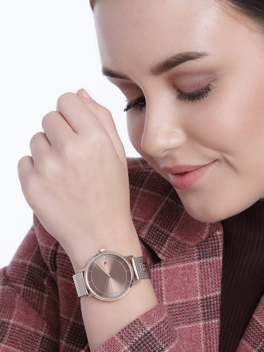 Tommy Hilfiger Women Bronze-Toned Dial & Straps Analogue Watch TH1782287W - Image 9