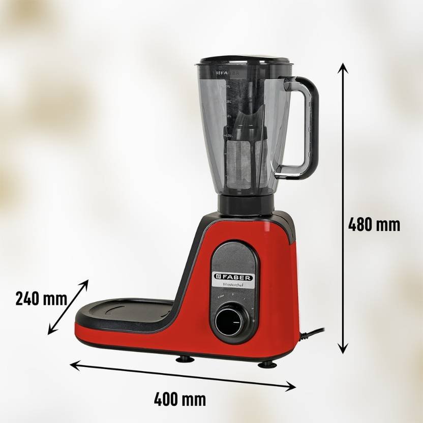 FABER Master Chef 800 W Mixer Grinder (Master Chef 800 3J+1PC Mystic Red | 4 Jars | with 1 year extended warranty | Red) - Image 10