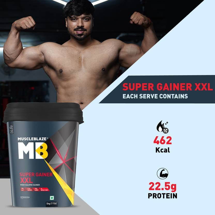 MUSCLEBLAZE Super xxl Weight Gainers/Mass Gainers (5 kg, Banana) - Image 4