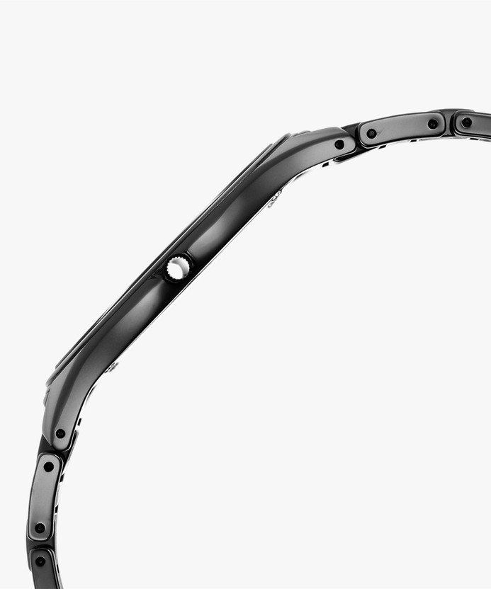 Titan Edge Ceramic Quartz in Glossy Black with Diamonds and Black Dial Analog Watch - For Men NT1696NC12|1696NC12|NT1696NC12 - Image 7