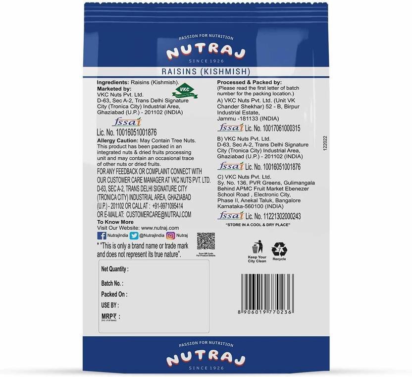 Nutraj Combo of (Kaju & Kishmish) 500g Each Cashews, Raisins - Image 5