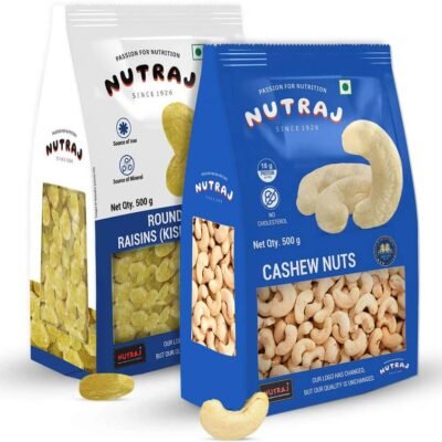 Nutraj Combo of (Kaju & Kishmish) 500g Each Cashews, Raisins