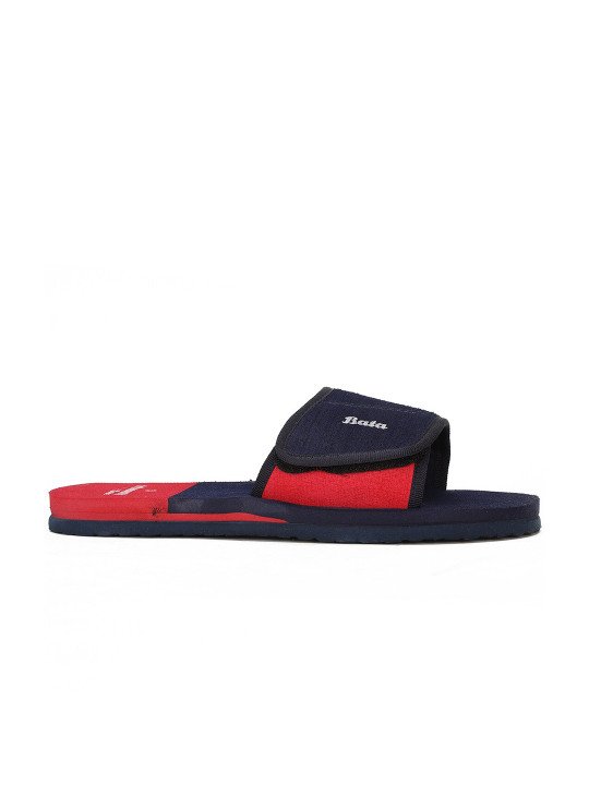 Bata Men Blue & Red Colourblocked Sliders - Image 3