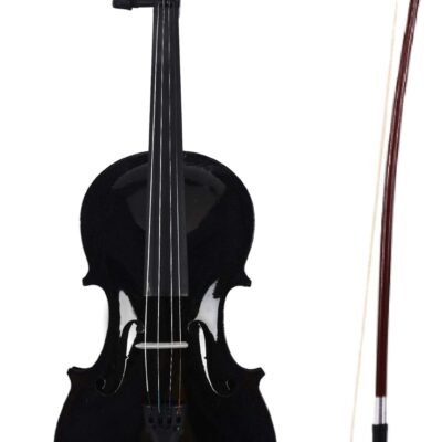 ARCTIC 4/4 Solid Wood Onyx Violin Musical Instrument Violin for Beginners and Kids adults Students with Hard Case, Bow and Rosin (AR-PVK-02)