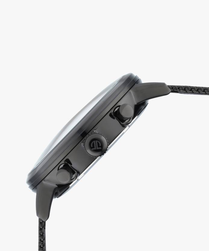 Titan Light Leathers Multifunction Black Dial Black SS Strap Analog Watch - For Men NR90135NM01 - Image 7