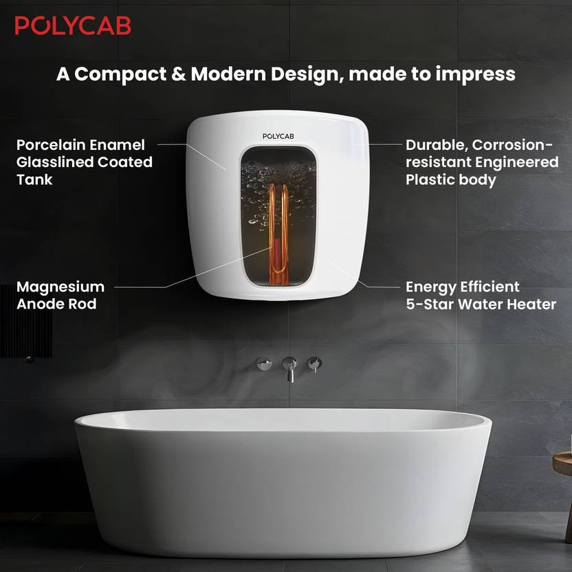 Polycab Superia DLX 10 L Storage Water Geyser | 5 Star BEE Energy Rating - Image 3