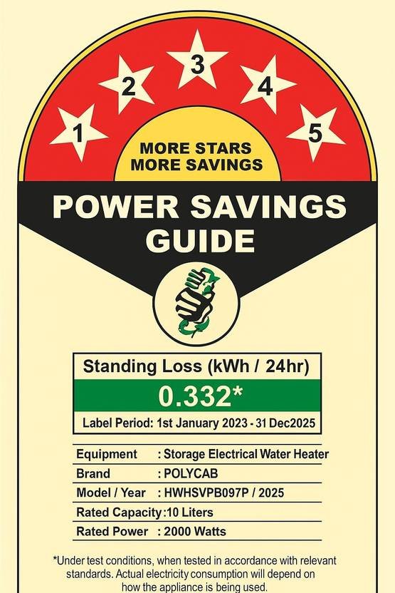 Polycab Superia DLX 10 L Storage Water Geyser | 5 Star BEE Energy Rating - Image 6