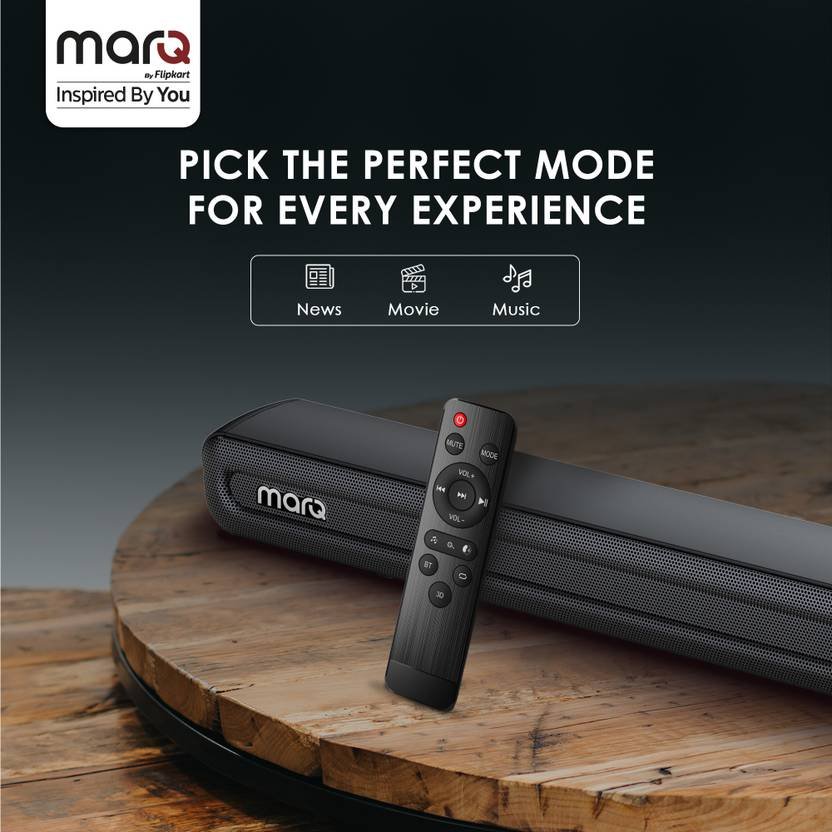 MarQ by Flipkart Thunder 100, 100 Watts, 2.0 Channel, Immersive cinematic experience, EQ Modes 100 W Bluetooth Soundbar (Black, 2.0 Channel) - Image 5