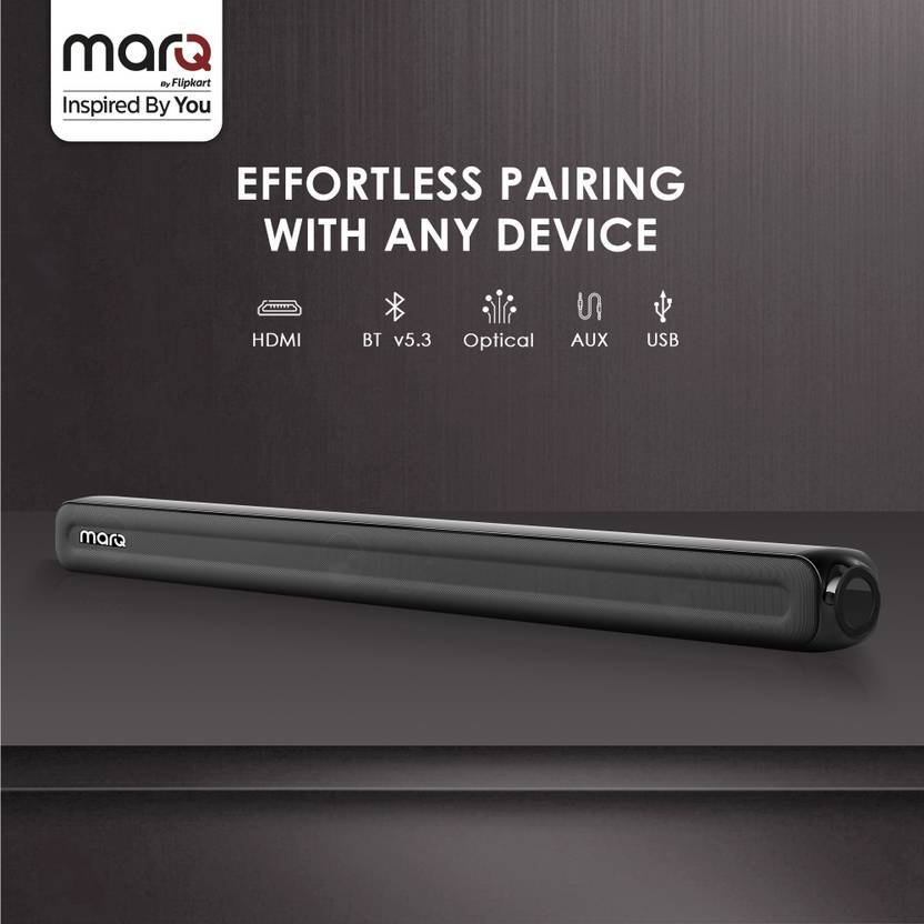 MarQ by Flipkart Thunder 100, 100 Watts, 2.0 Channel, Immersive cinematic experience, EQ Modes 100 W Bluetooth Soundbar (Black, 2.0 Channel) - Image 4
