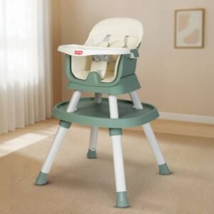 LuvLap Imperial 4in1 Baby High Chair Learning Table , tool Booster Seat Foldable (Green)