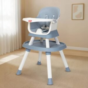 LuvLap Imperial 4in1 Baby High Chair | Table & Stool | Booster Seat | Foldable (Grey)