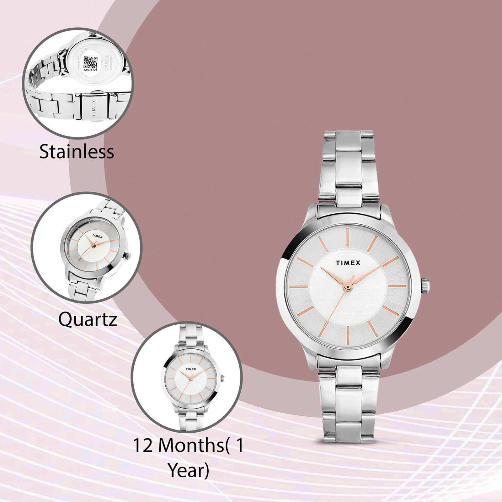 TIMEX Silver Dial - TWEL99SMU01 Analog Watch - For Women - Image 6