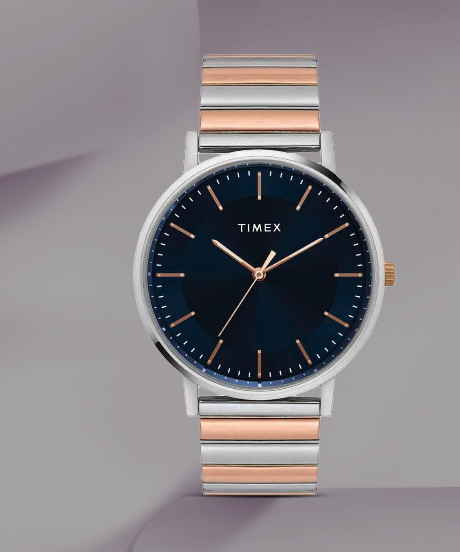 TIMEX Round 41mm Blue Dial Analog Watch - For Men