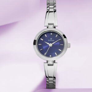 Titan NP2598SM04 Titan Karishma Blue Dial Silver Stainless Steel Strap Analog Watch - For Women