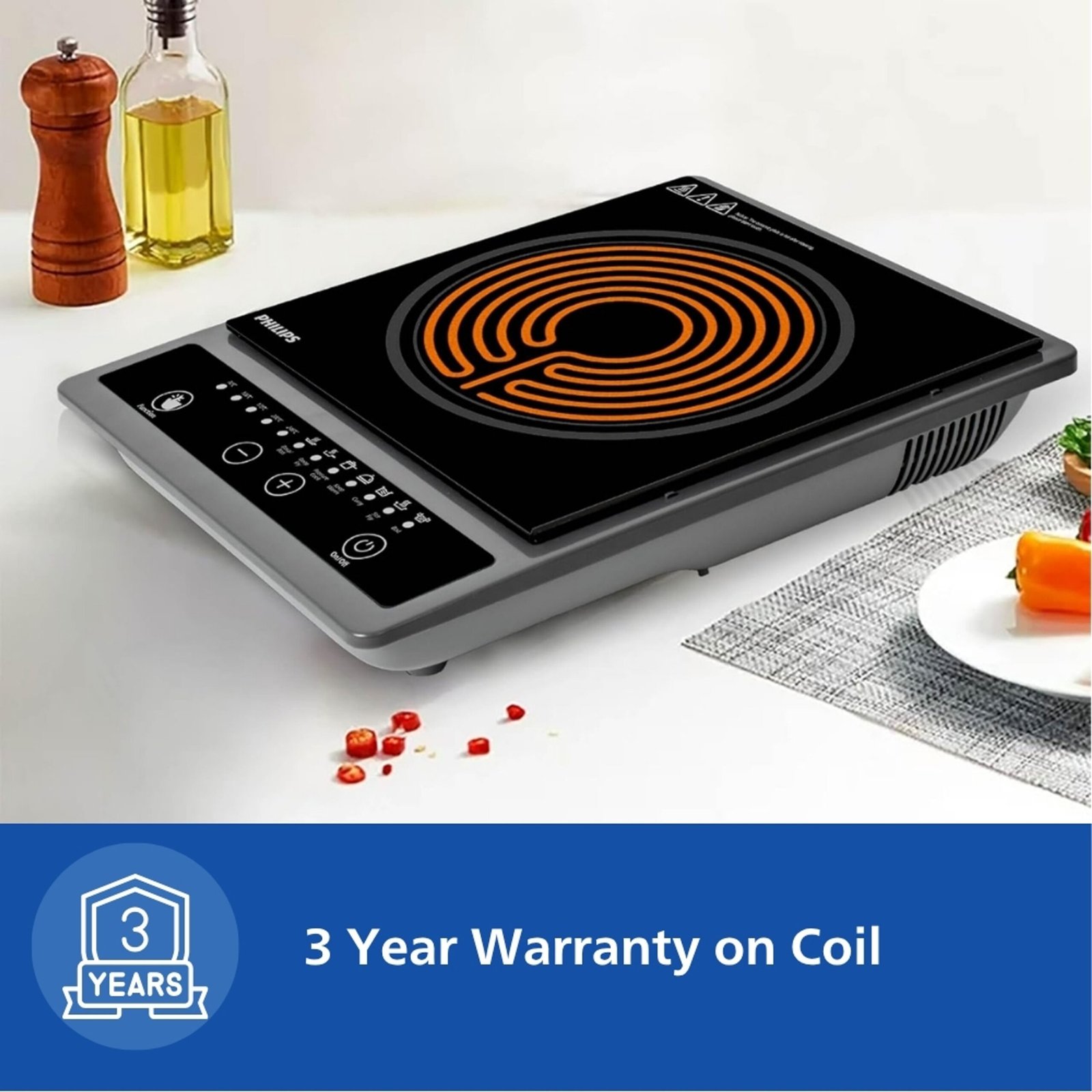 PHILIPS 1300 W Induction Cooktop Push Button (Multicolor, HD4934/00) - Image 6