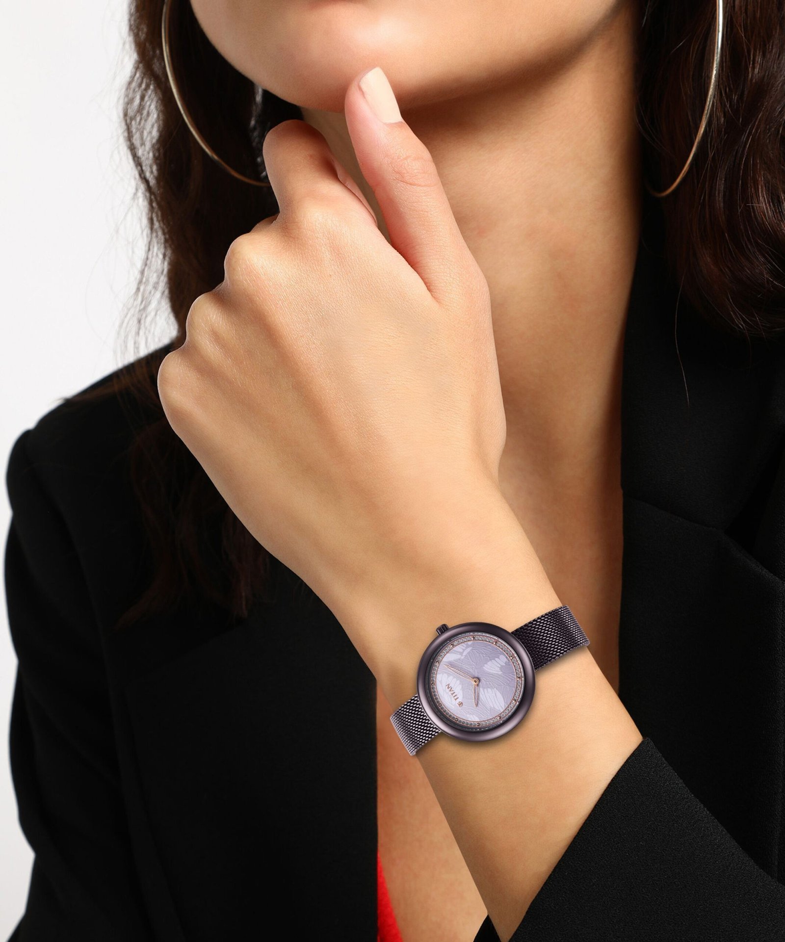 Titan Purple Glitz Purple Glitz Analog Watch - For Women - Image 3