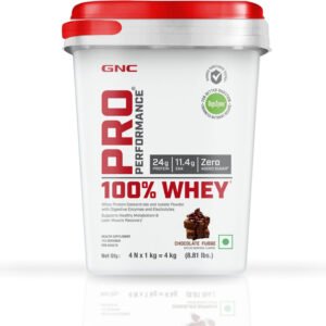 GNC Pro Performance 100% Whey Protein Powder Whey Protein - Chocolate Fudge 4 Kg