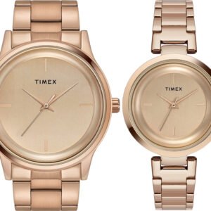 TIMEX Pair, Rose Gold Dial Analog Watch - For Couple