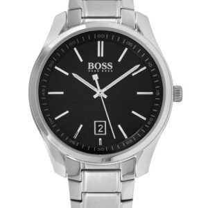 Hugo Boss Men Black & Silver-Toned Analogue Watch 1513730