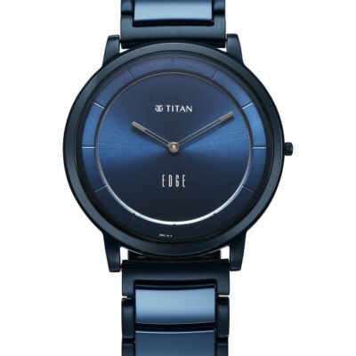 Titan Edge Melange Quartz Round Dial Men's Watch - 1878KD04