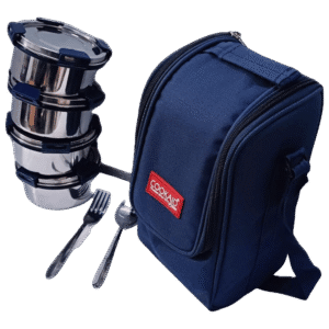 COOKAID Quad Meal 4 Lunch Box (Silver)