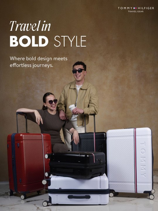 Tommy Hilfiger Textured Hard-Sided Cabin Trolley Suitcase - M - Image 7