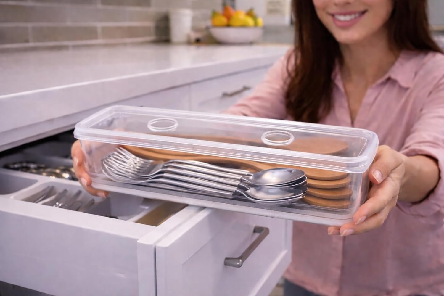 HomeWiz Noodle Container (Pack of 6) | Freezer Safe Food Storage Boxes with Lid | Stackable Plastic Kitchen Containers for Noodles, Pasta, Leftovers & Meal Prep | Refrigerator Organizer - Image 3