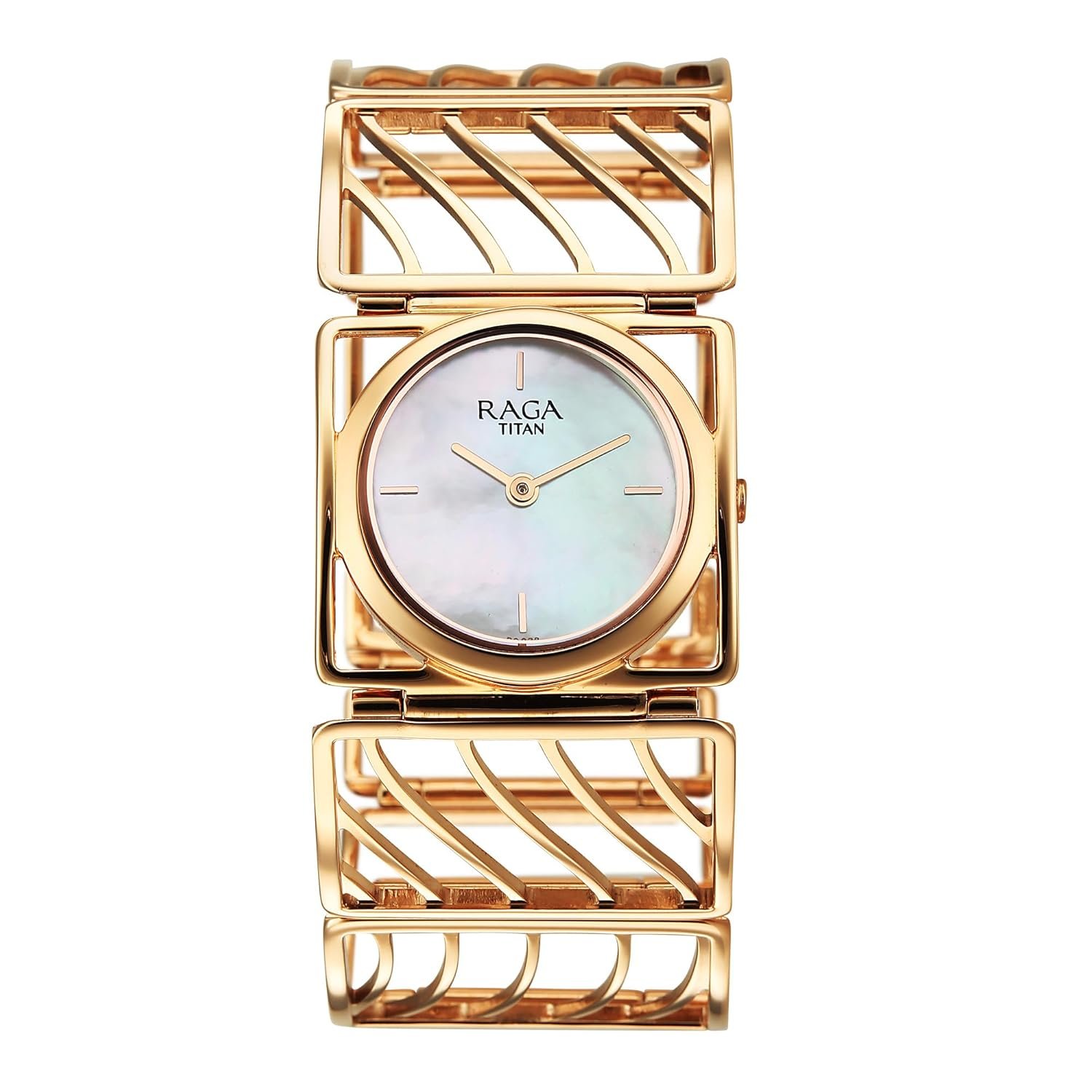 Titan Raga Ethereal Quartz White Rectangular Dial Women's Watch - 2769WM01